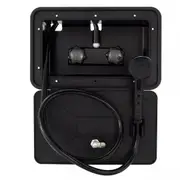 Caravan Camper Trailer Boat RV External Shower Box Kit Faucet Black Outdoor