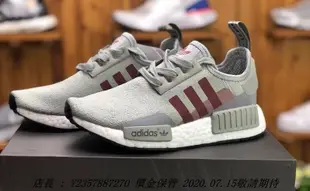 愛迪達 Adidas NMD R1 女潮流鞋 歐美限定 EE5177 灰色 紫色 休閒潮流鞋 拼接