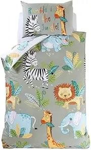 Rapport Home Rumble in The Jungle Kids Duvet Set Toddler's Bedding Set, Green