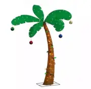 60” Christmas Palm Tree & Ornaments Light Up Yard Art Lighted Holiday Decor