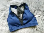 Victoria's Secret Sports Bra VSX Navy Lace Bralette Size Small Strappy Back