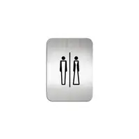 在飛比找PChome24h購物優惠-迪多Deflect-o 高質感鋁質方形貼牌-洗手間 #610