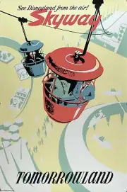 Free Same Day Shipping Disneyland SKYWAY Tomorrowland Borderless 11x17 Poster