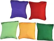 MOBUTOFU 5Pcs Small Bean Bags for Tossing Games Durable Outdoor Indoor for Parties Carnival and Family Fun for Hand Eye Coordination Activities