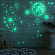 437 Glow In The Dark Stars and Moon Plastic Stickers For Ceilings&Walls Bedroom