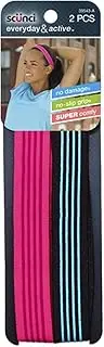 Scunci Active Contrast Strip Head wrap (Pack of 2)