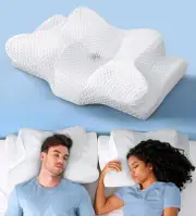 Sleep Doctor Approved Cervical Neck Pillow for Sleeping, Ergonomic Contour Side