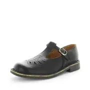 Wilde School Jenny-Snr Girl's School Shoes - Black Smooth