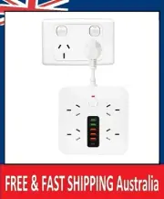 10 in1 Power Strip, Power Board with USB C with 4-Sockets Combo, 5-USB A 1-USB C