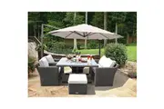 CARLTON - 6 Seater Outdoor Wicker Stylish Square Table Dining Set