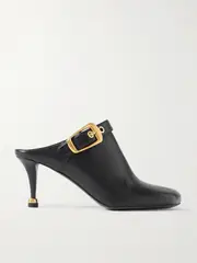 [Chloé] Chloé - Andrea Buckled Leather Mules - Black - IT40.5 IT 40.5 Black