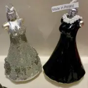 Two New W/Tags Nordstrom Made in Poland Mannequin W/Gown Dress Glass Ornaments
