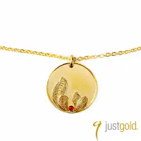 在飛比找momo購物網優惠-【Just Gold 鎮金店】花影系列 緣來 黃金項鍊