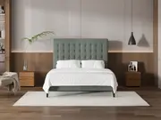 My Style Buttoned Headboard & Standard Base - Super King / Seaglass / Slimline Base