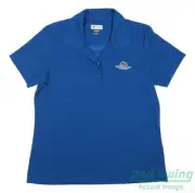 New W/ Logo Womens Greg Norman Golf Polo Large L Blue MSRP $40