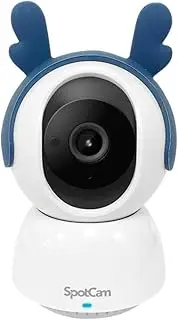 SpotCam Mibo Wireless Pet Security Camera, 2K, Indoor, Night Vision, Two-Way Talk, Motion & Sound Alert, PTZ Pan/Tilt, Pet Tracking, with Free Fulltime Cloud Recording