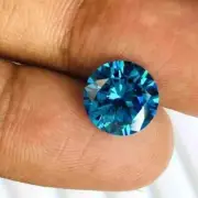Certified 4.00 Ct Lab Grown Diamond CVD/HPHT Round Cut Blue color Clarity VVS1