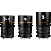 Laowa NanomorphS35 Prime3 Anamorphic Lens Bundle(27mm, 35mm, 50mm) - Canon RF Mount (Amber Flare)