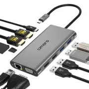 USB C Docking Station Dual Monitor, 11 in 1 USB C Hub Triple Display, USB C t...