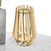 Puzzle Vases For Flowers | Wooden Bouquet Vase - Elegant Rustic Assembly Planter Centerpiece For Kitchen Bedroom Coffee Table Wedding Fireplace Mantle