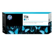 HP 728 DesignJet Printer Ink 300ml (F9K17A) Cyan Cartridge Genuine Badged