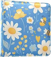 Cartoon Cute Bee FLOWER and white Photo Album Binders Photo Books Self Adhesive Pages Bookshelf Photo Albums Picture Albums For All Size Pictures 4 x 6