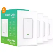 GHome Smart Switch,Smart Wi-Fi Light Switch Compatible with Alexa and Google ...