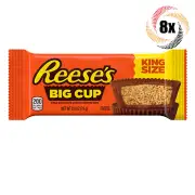 8x Packs Reese's Big Cups Peanut Butter King Size Candy | 2 Cups Each | 2.8oz