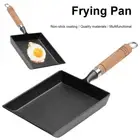 Cast Iron Japanese Omelette Pan Non-Stick Tamagoyaki Pan Rectangle Mini Egg Fryi