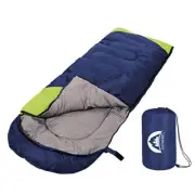 SLEEPING BAG Waterproof Kids Adults Indoor Outdoor Blue Green Single SWTMERRY