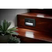 Hampton Bay Low Voltage LED Black Motion Sensing Stair Light 1006 684 888
