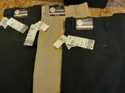 Men's Big&Tall Grand Slam Golf Shorts Expandable Waistband Black Beige 56W