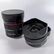 Square Metal Camera Lens Hood w/Cap For SAMYANG AF45mm F1.8/ 35MM F2.8 FE LensGS