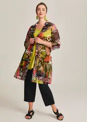 [TS] Taking Shape Mesh Como Cardigan Size 18 in Print - Plus Size Women's Cardigans Print