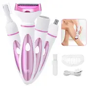4 In 1 Electric Lady Shaver Body Hair Removal Epilator Painless Cordless Trimmer Razor Gifts For Women