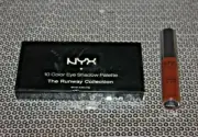 LOT/2 NYX 10 COLOR EYE SHADOW ESP10C04 & SOFT MATTE METALLIC LIPGLOSS MMLC12