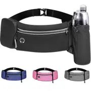 Running Belt Waist Bag with Hidden Water Bottle Holder For Men & Women