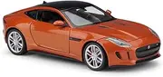 Scale Finished Model Car 1:24 Alloy Diecast Static Car Model for Jaguar F-type Coupe Simulation Metal Toy Decoration Gift Miniature Replica Car(Orange)