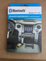 BLUETOOTH AUDIO RECEIVER- WITH MIC/CALL SUPPORT- NEW IN BOX- MODEL: PT-750