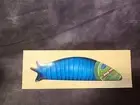 New 7.5 inch Articulated Stretch Fidget Anxiety Relief Slug Toy Blue