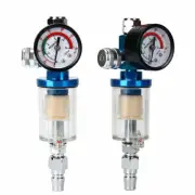 Mini Air Pressure Regulator Gauge Spray Gun & In-Line Water Trap Filter Tool