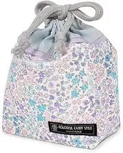 N3586100 Drawstring Small Cup Bag, Girls, Drawstring Bag, For Children, Elementary School Students, School Entrance, Floral Oasis, Colorful Candy Style