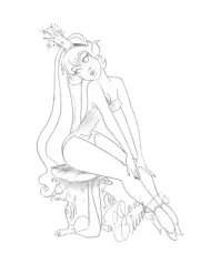 PRINCESS DAPHNE DRAGON'S LAIR ORIGINAL DON BLUTH PENCIL DRAWING
