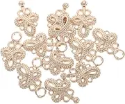 Ipetboom 10pcs Retro Metal Buttons Knot Sewing Buttons Traditional Frog Clasps for Clothing Wedding Dress Evening Gowns