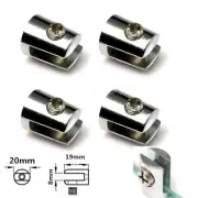 Support 5-6mm Thick Glass Chrome Plated Zinc Alloy Brackets Clamp Shelf Holder N