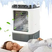Air Conditioner Portable for Room | Bedroom USB Cooling Humidifier | 3 Speed LED Fan Portable Air Conditioners for Bedroom Cooling RV Travel Garage Workshop