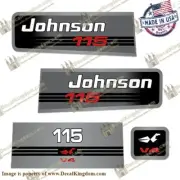 Johnson V4 Outboard Boat Engine Decals (Multiple HP) 3M Marine Grade