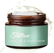 Grass-fed Beef Tallow with Frankincense Oil & Castor oil,Tallow and Manuka Honey Balm for Face and Body,Facial and Body Moisturizer Cream for All Skin Types (1PCS)