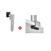 Atdec AWMS-1340 130mm Arm + 400mm Post / 12kg (26.5lb) Flat Screens, 10kg (22lb) Curved Screens + C Clamp Desk Fixing, Silver
