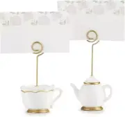 Place Card Holders, Tea Time Whimsy, Teapot and Teacup, Place Cards Included